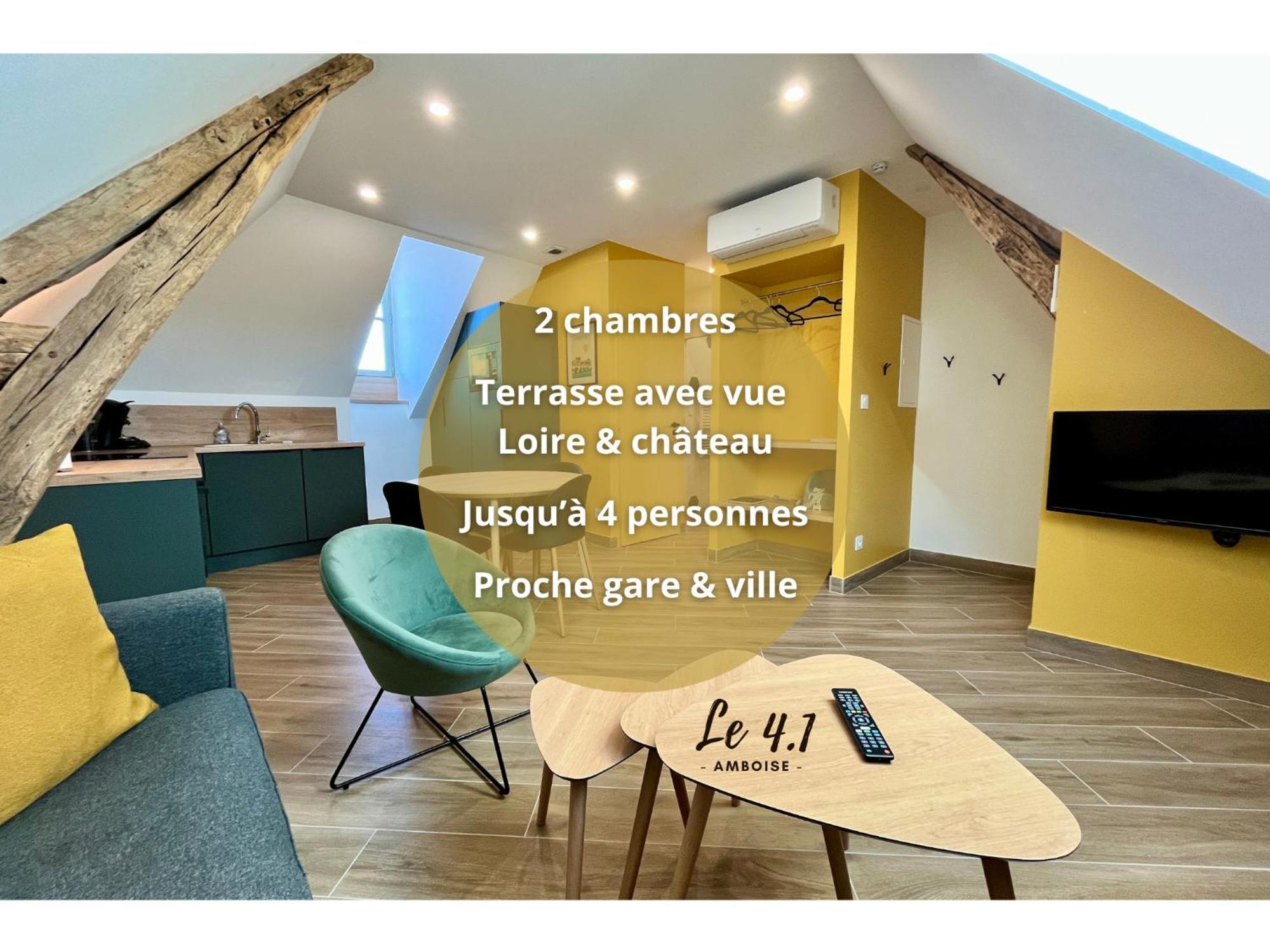 T3 Climatise Face Loire Et Chateau L'Appart Du 4-1 Amboise Exterior photo
